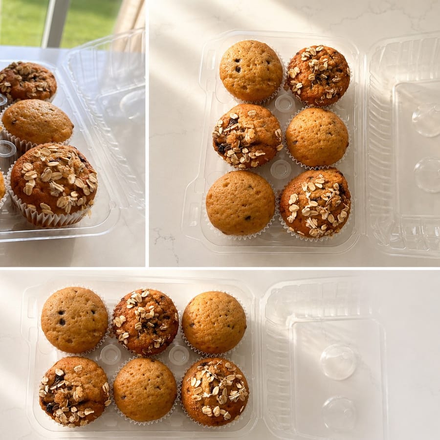 Streusel-topped muffins fresh from the oven